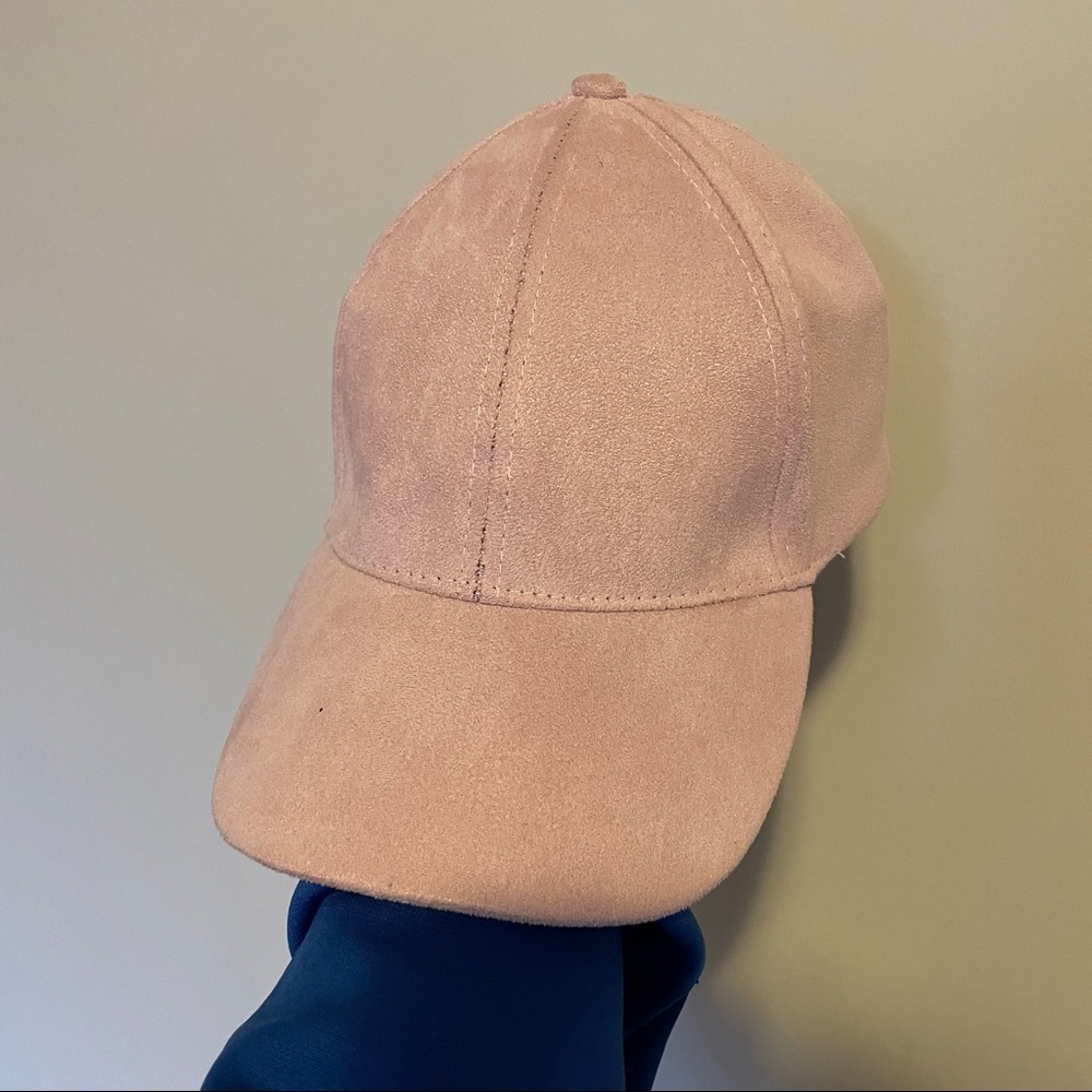 Pink swede cap